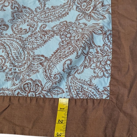 Urban Outfitters Euro Shams Set Of 2 Paisley Brown Blue Cotton Vintage Retro - Picture 7 of 7